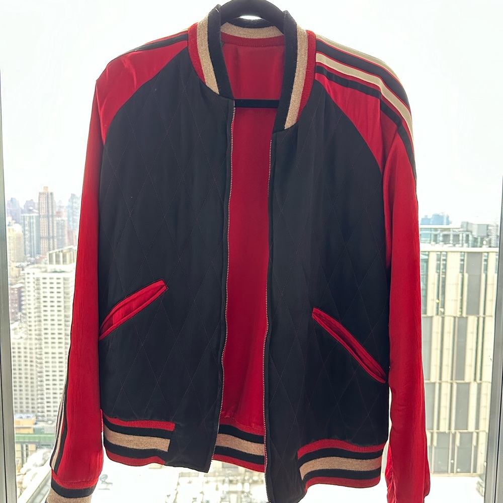 REVERSIBLE GUCCI LOGO BOMBER JACKET